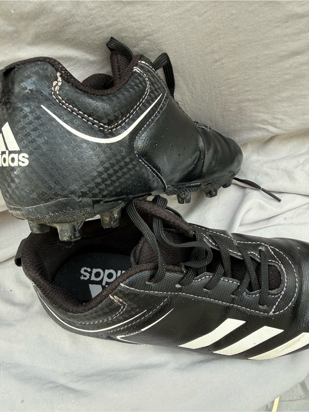 Adidas Kids Black Baseball Cleats 13K